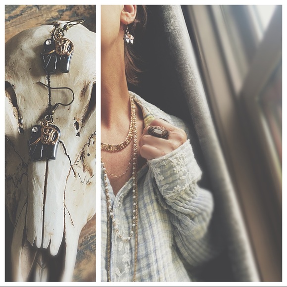 Vintage Hematite Earrings - Picture 2 of 8